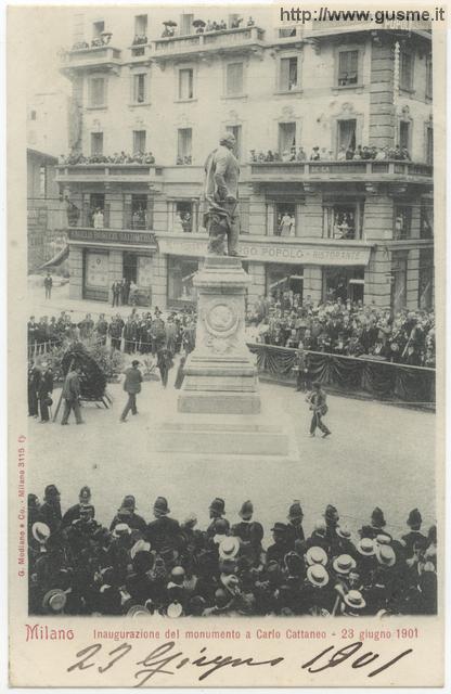 Milano - Inaugurazione del monumento a Carlo Cattaneo - 23 giugno 1901 _f - click to next image