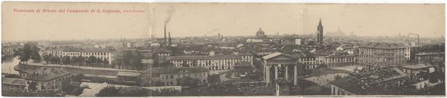 Milano - Panorama di Milano dal Campanile di S.Gottardo. (Porta Ticinese) - click to next image