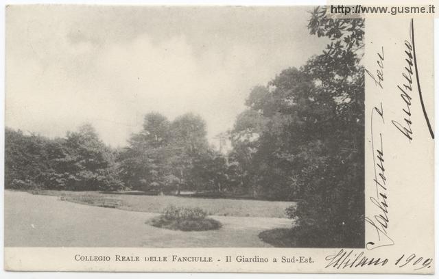 Milano - Collegio Reale delle Fanciulle - Il Giardino a Sud-Est - click to next image