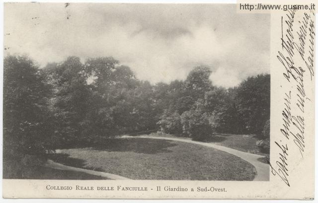 Milano - Collegio Reale delle Fanciulle - Il Giardino a Sud-Ovest - click to next image