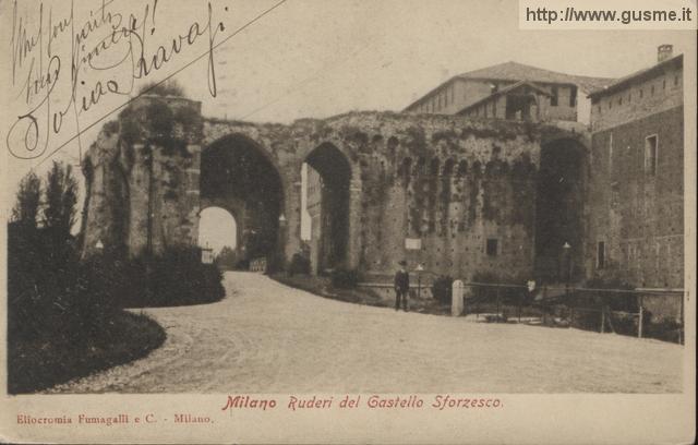 1910s Ruderi del Castello Sforzesco - click to next image