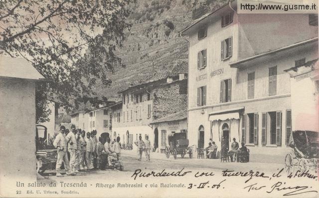 1906-04-03 Tresenda-Albergo Ambrosini e via Nazionale_trinc-00022A-MV2trese - click to next image