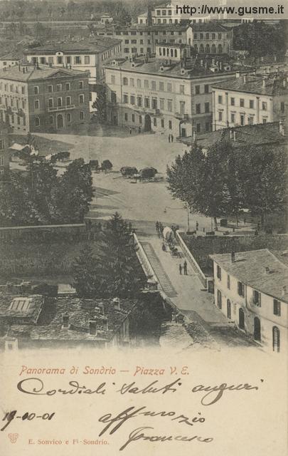 1901-10-17 Panorama di Sondrio,Piazza V. E._sonvi-00001A-SO1vgar - click to next image