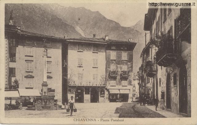 1929-no-vi Chiavenna-Piazza Pestalozzi_calig-13998A-CH1chia - click to next image