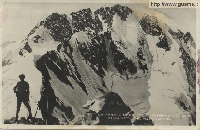 D1935-07-22-La Parete Nord del M. Disgrazia (3678) dalla vetta del pizzo Ventina_garan-35001A-VM1chie - click to next image