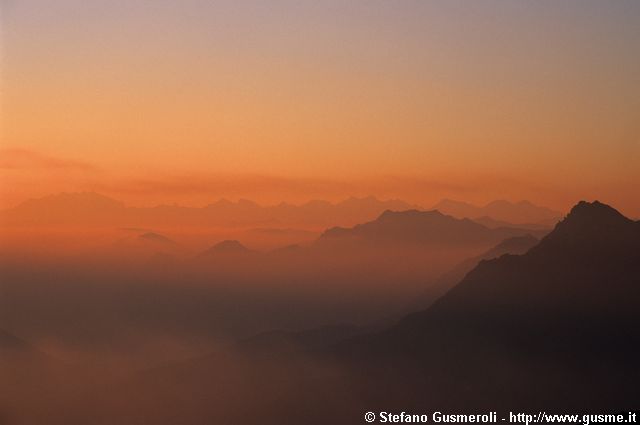  Tramonto sui monti Rosa, Fojorina e Grona - click to next image