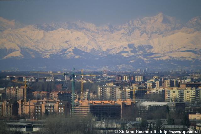  Cantieri a Settimo, campi verso Legnano, Busto Arsizio e Weissmies - click to next image