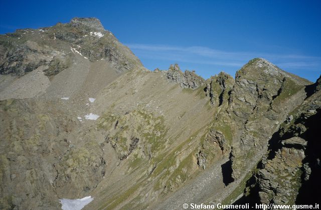  Il tratto tra il bivacco e la cima del Quadro - click to next image