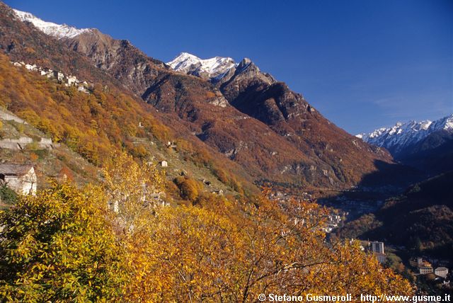  Panorama sulla Bregaglia dalla strada per Pianazzola - click to next image